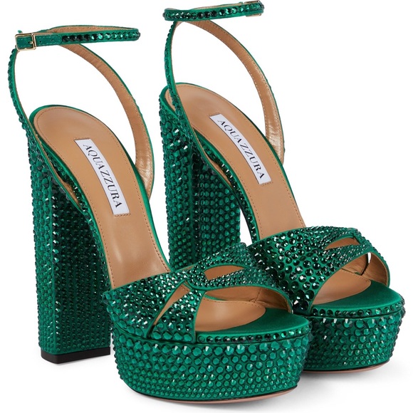 aquazzura embellished heels